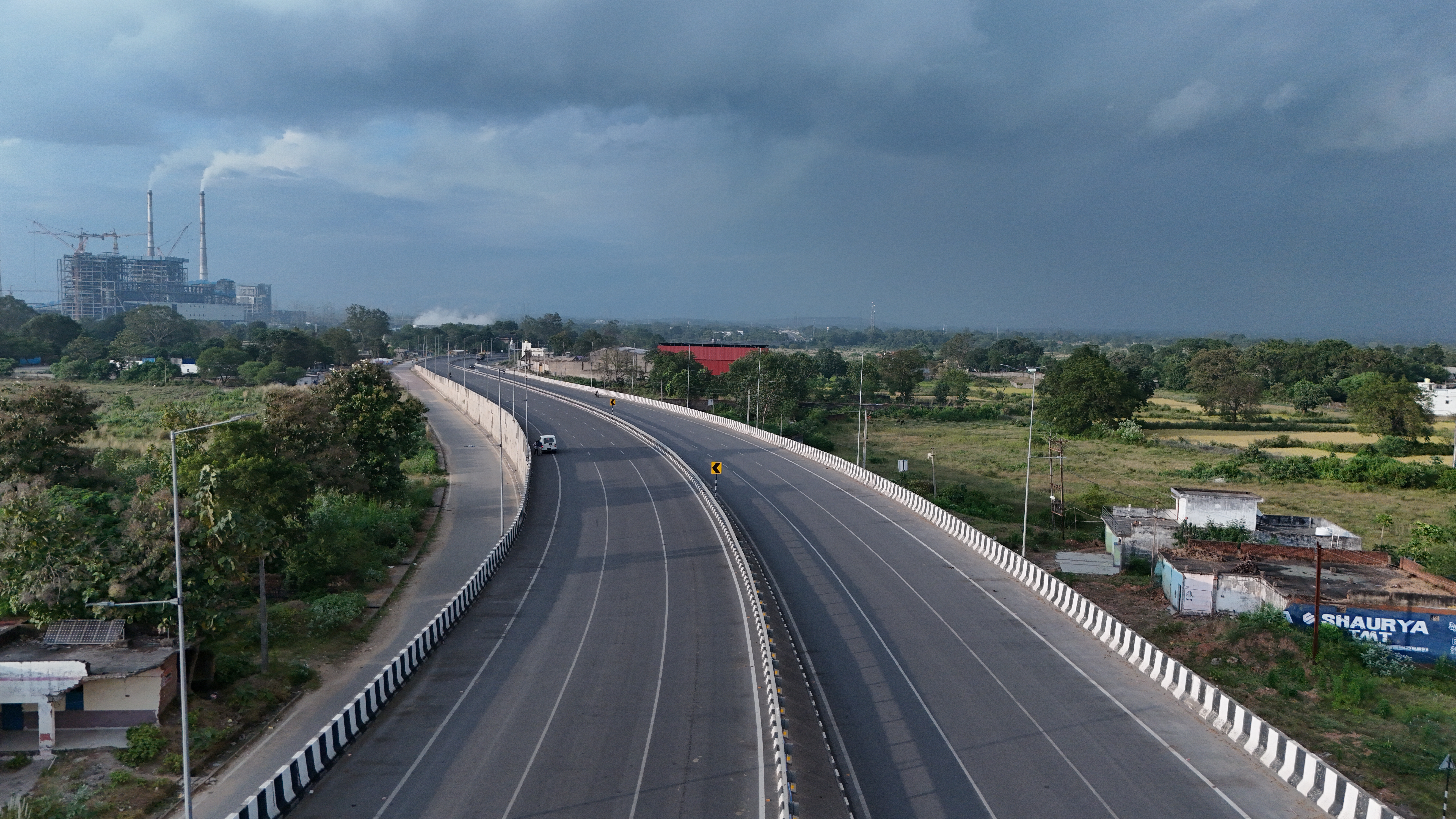 Completed Highway with Beautiful Scenery